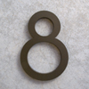 modern house numbers 8 in bronze
